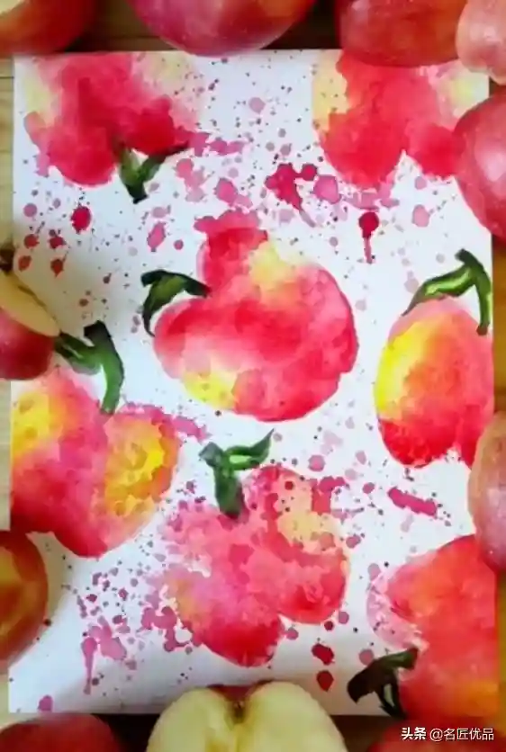 异想天开，10种水果拓印画，水果除了吃，还能变身“画笔”画画
