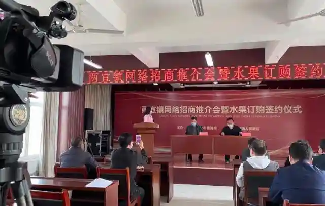 网络招商推介会暨水果订购签约仪式在大荔两宜镇圆满成功